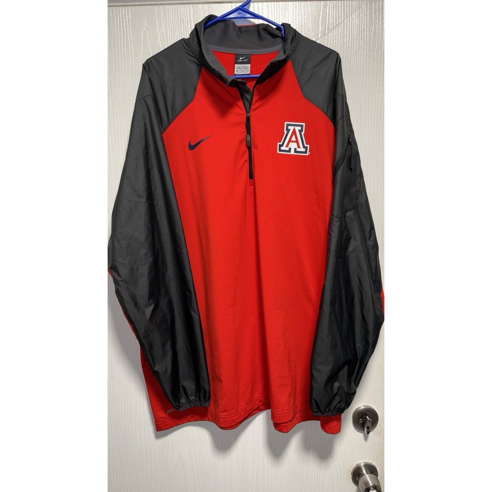 Nike Arizona Wildcats 1/4 Zip Dri-Fit Pullover Jacket Men's XXLarge
